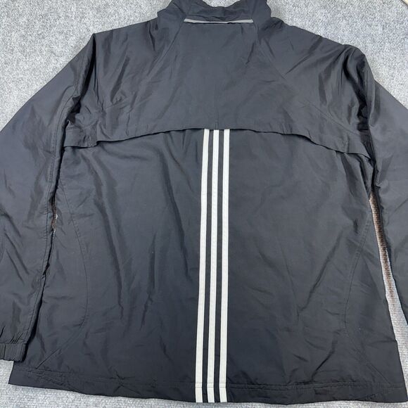 ADIDAS Women’s Windbreaker Jacket Full Zip Black Size XL Active Wear - Picture 6 of 8